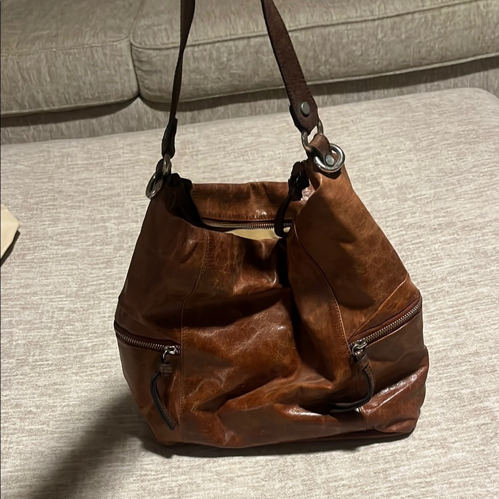 Brown Leather Tano Shoulder Bag